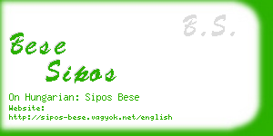 bese sipos business card